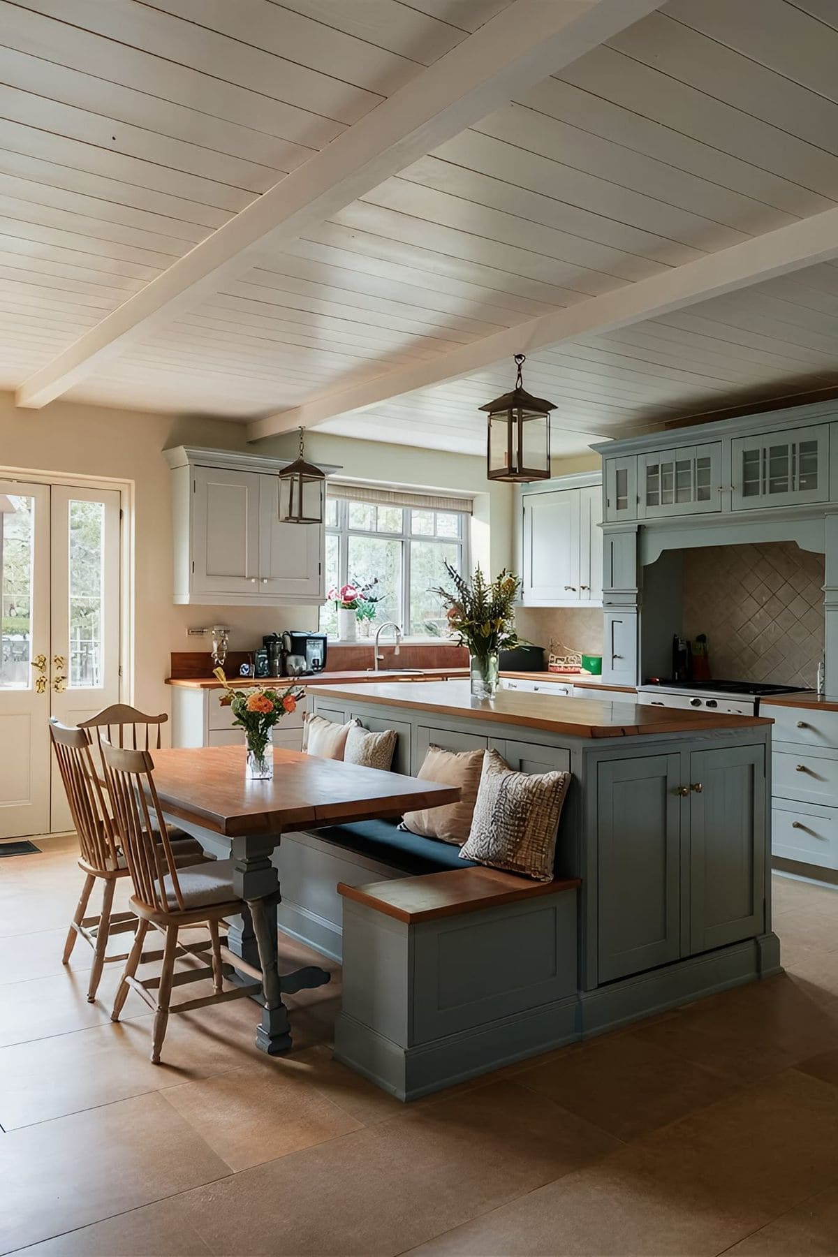 Soft Sage Country Kitchen