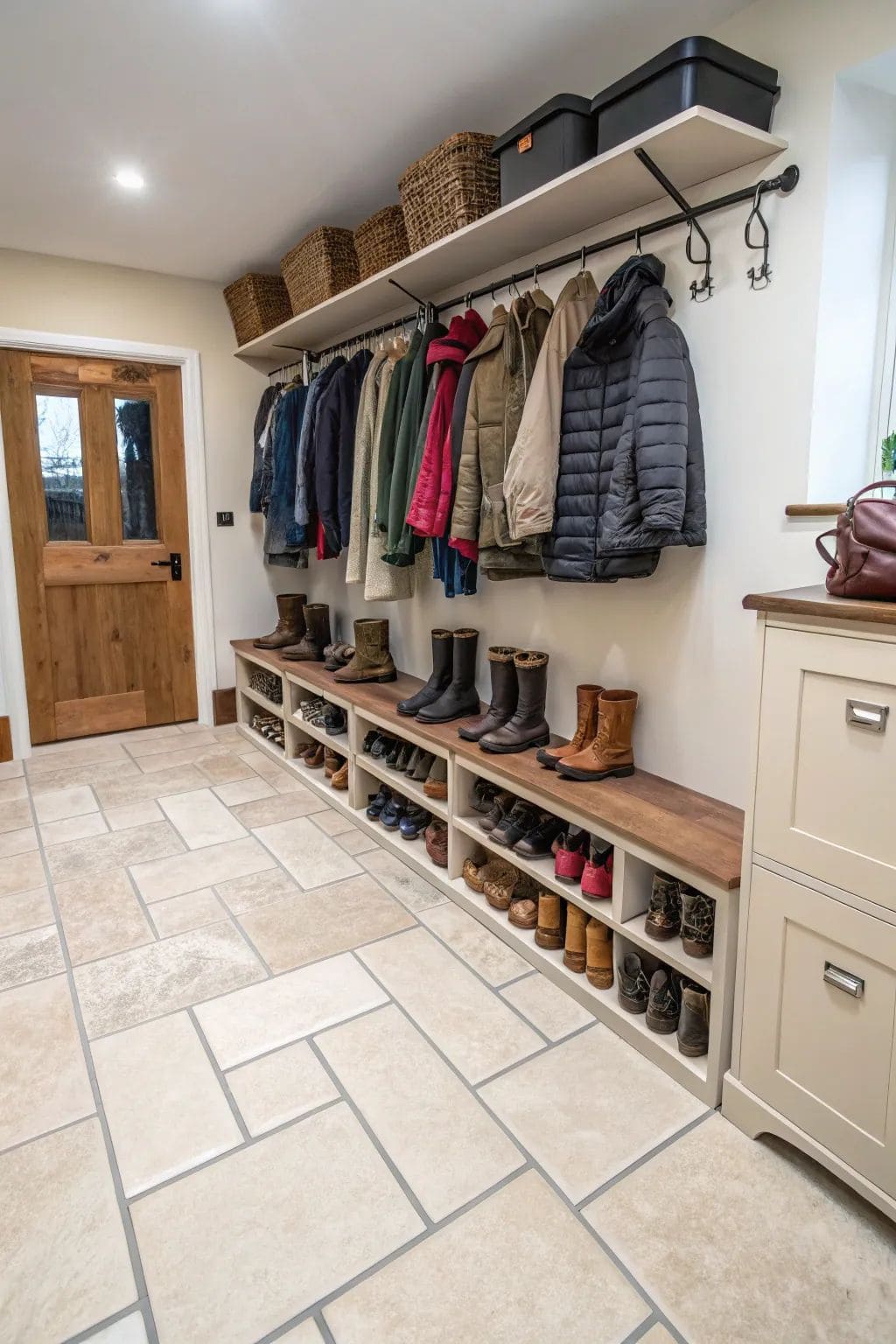 Streamlined Family Mudroom Design