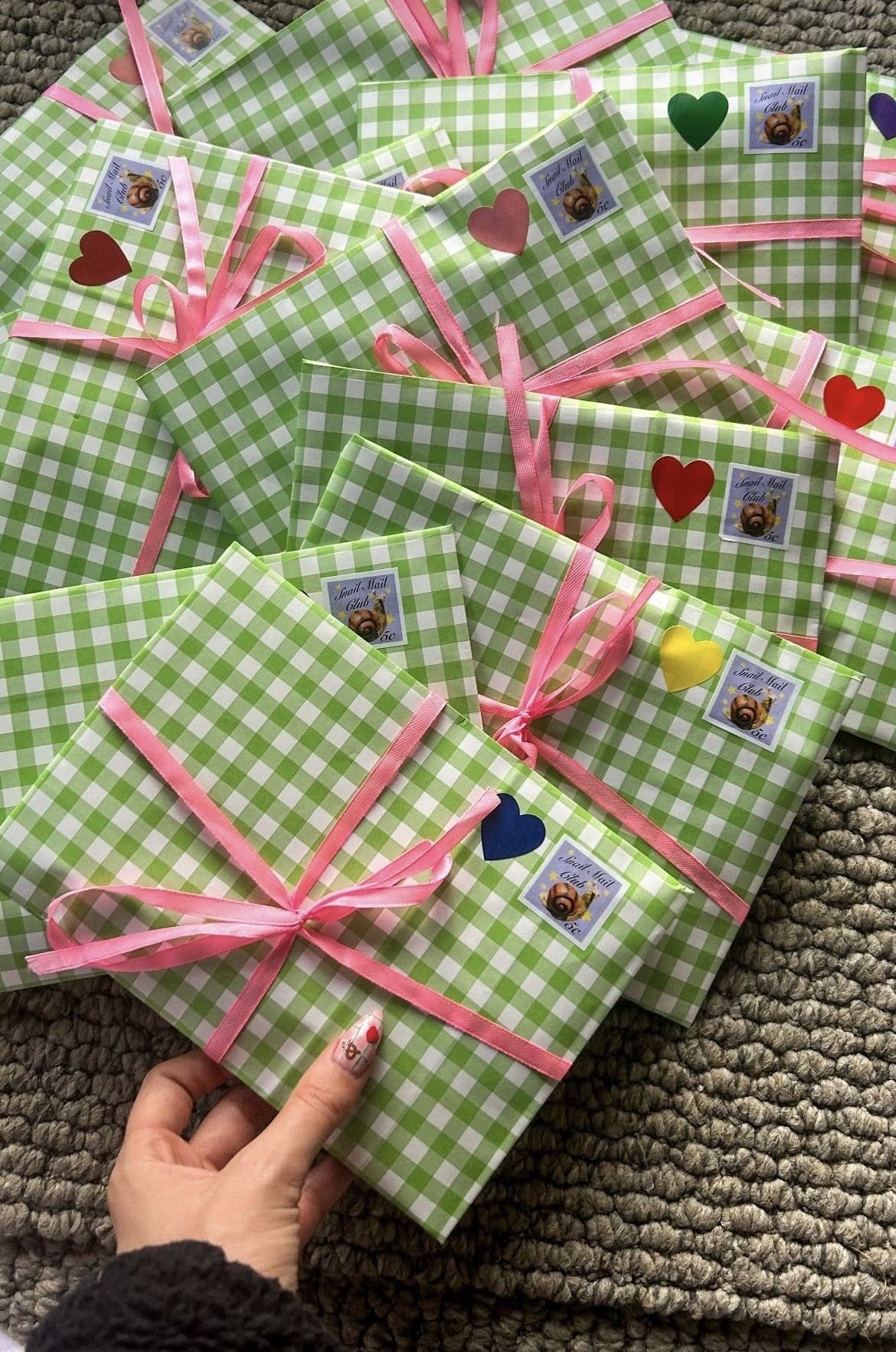 Vibrant Gift Wrapping with Stickers