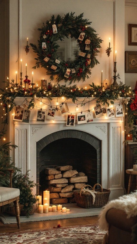 Vintage Hearth Christmas Mantel