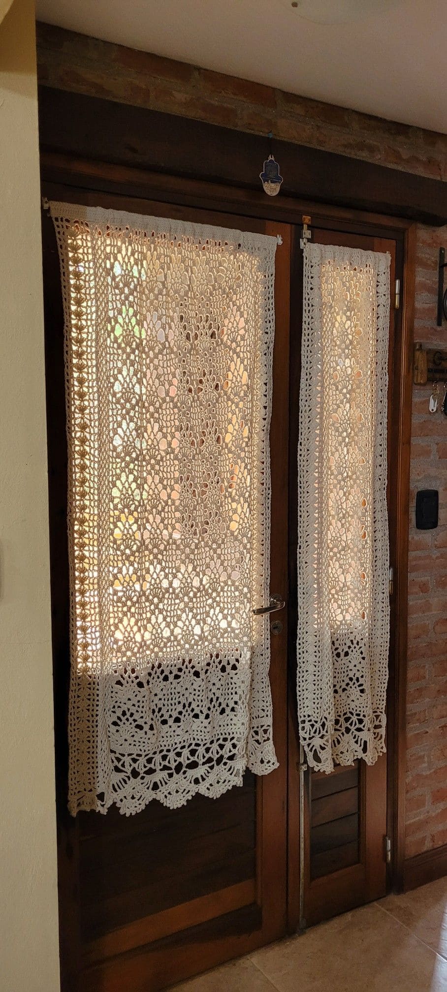 Vintage Lace Door Curtain Panels