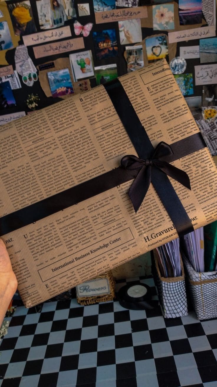 Vintage Newspaper Gift Wrap