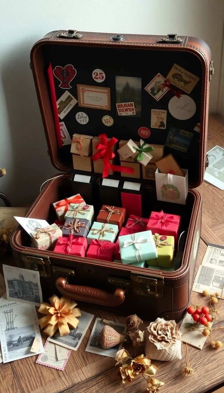 Vintage Suitcase Advent Calendar