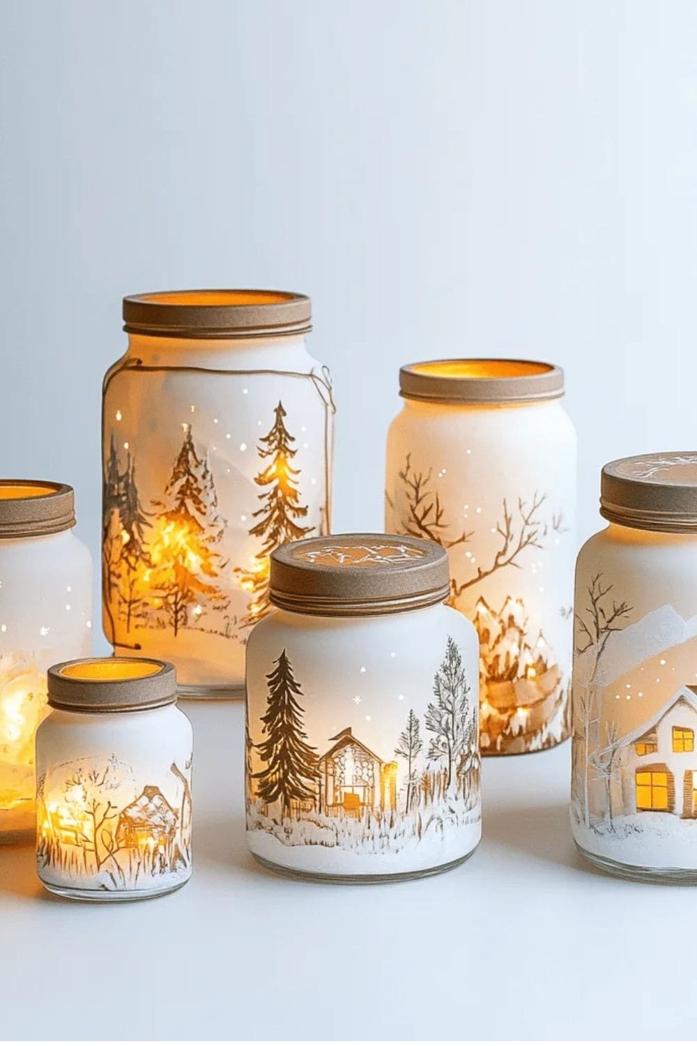Winter Village Jar Lanterns