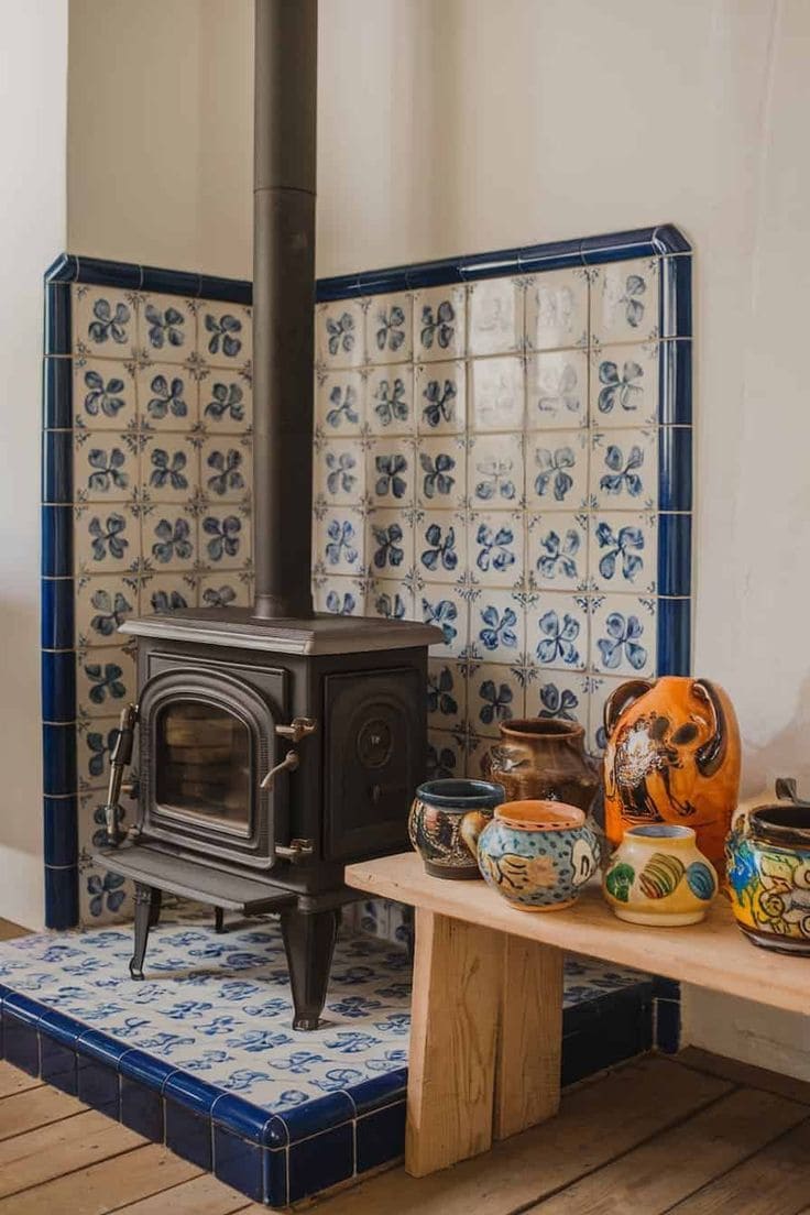 Charming Rustic Wood-Burning Stove