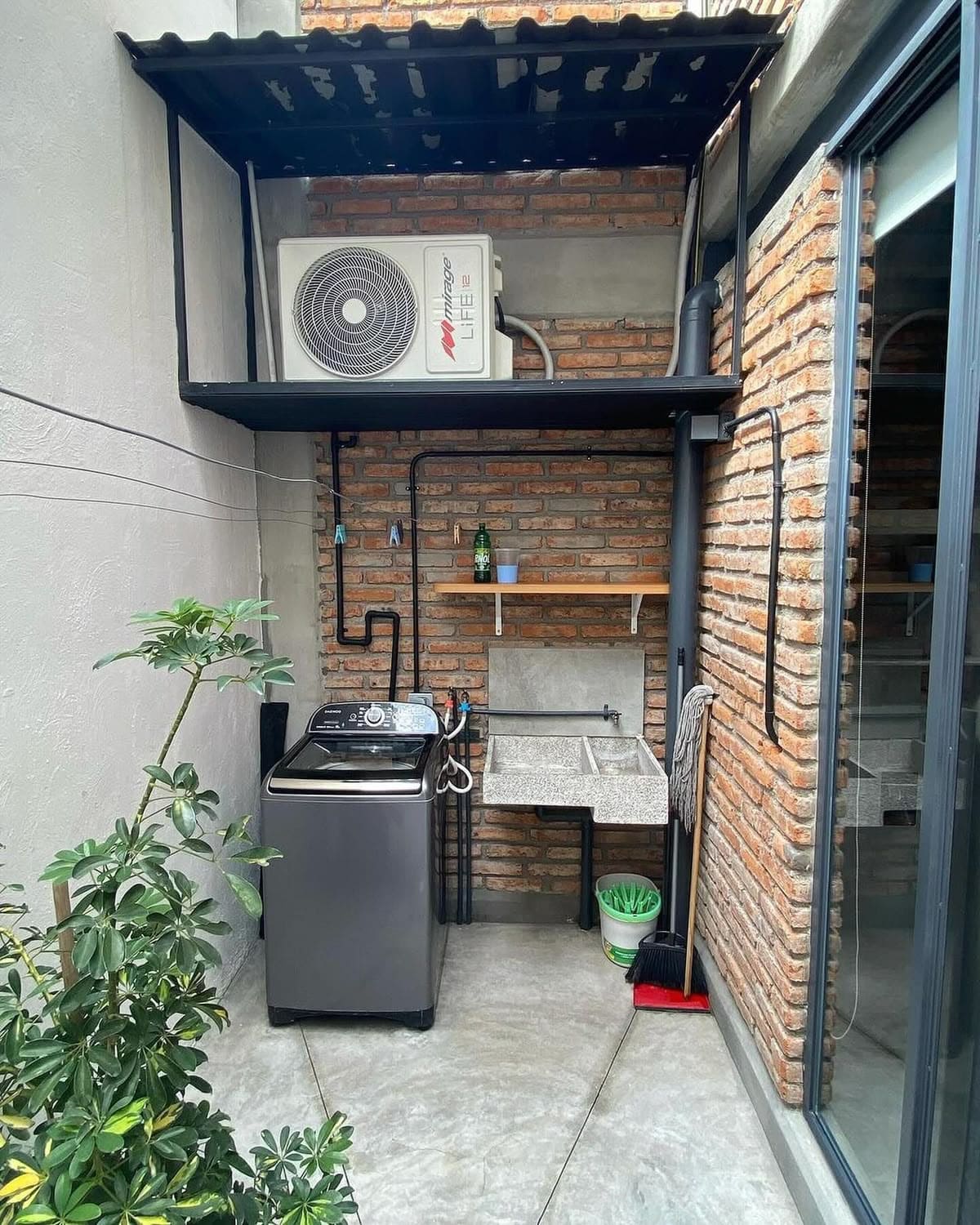 Compact Industrial Laundry Corner