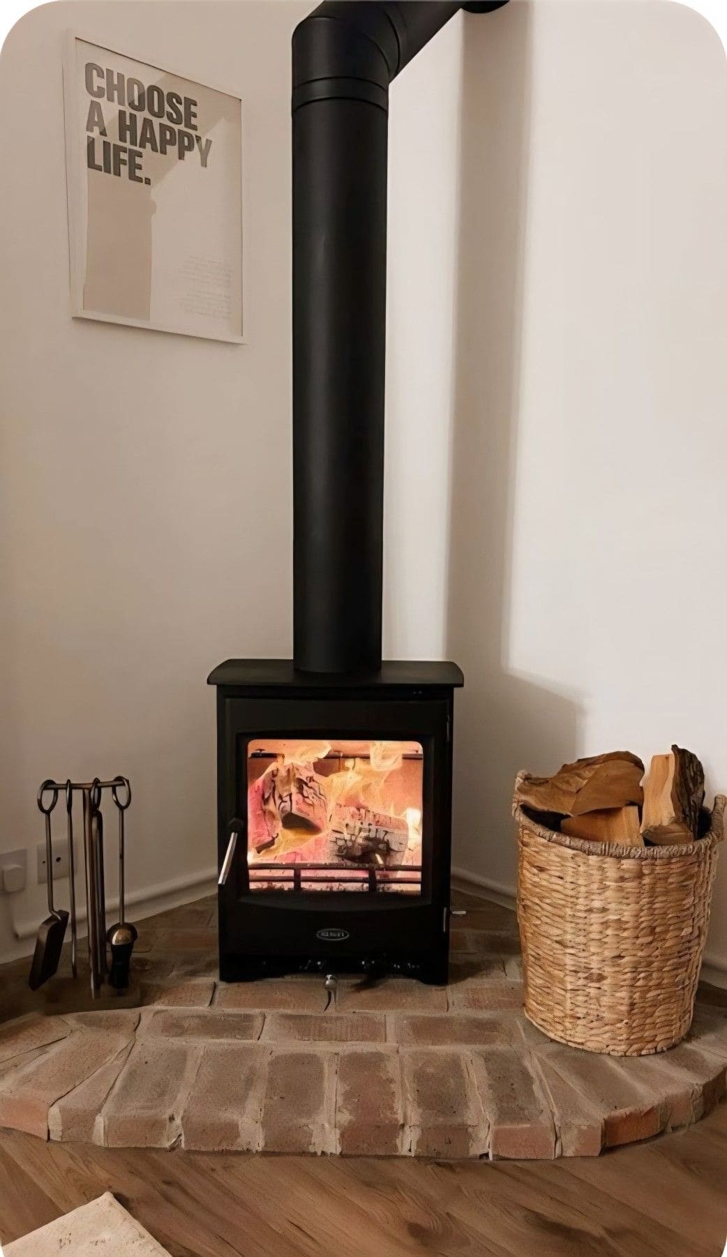 Minimalist Wood-Burning Stove