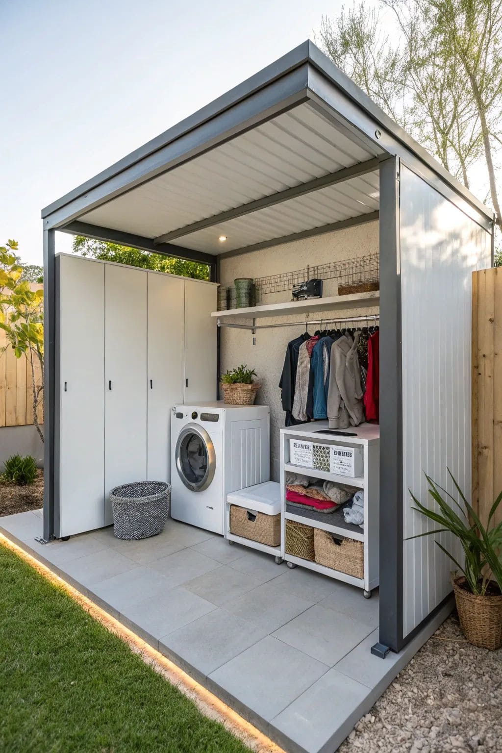 Modern Open-Air Laundry Shed
