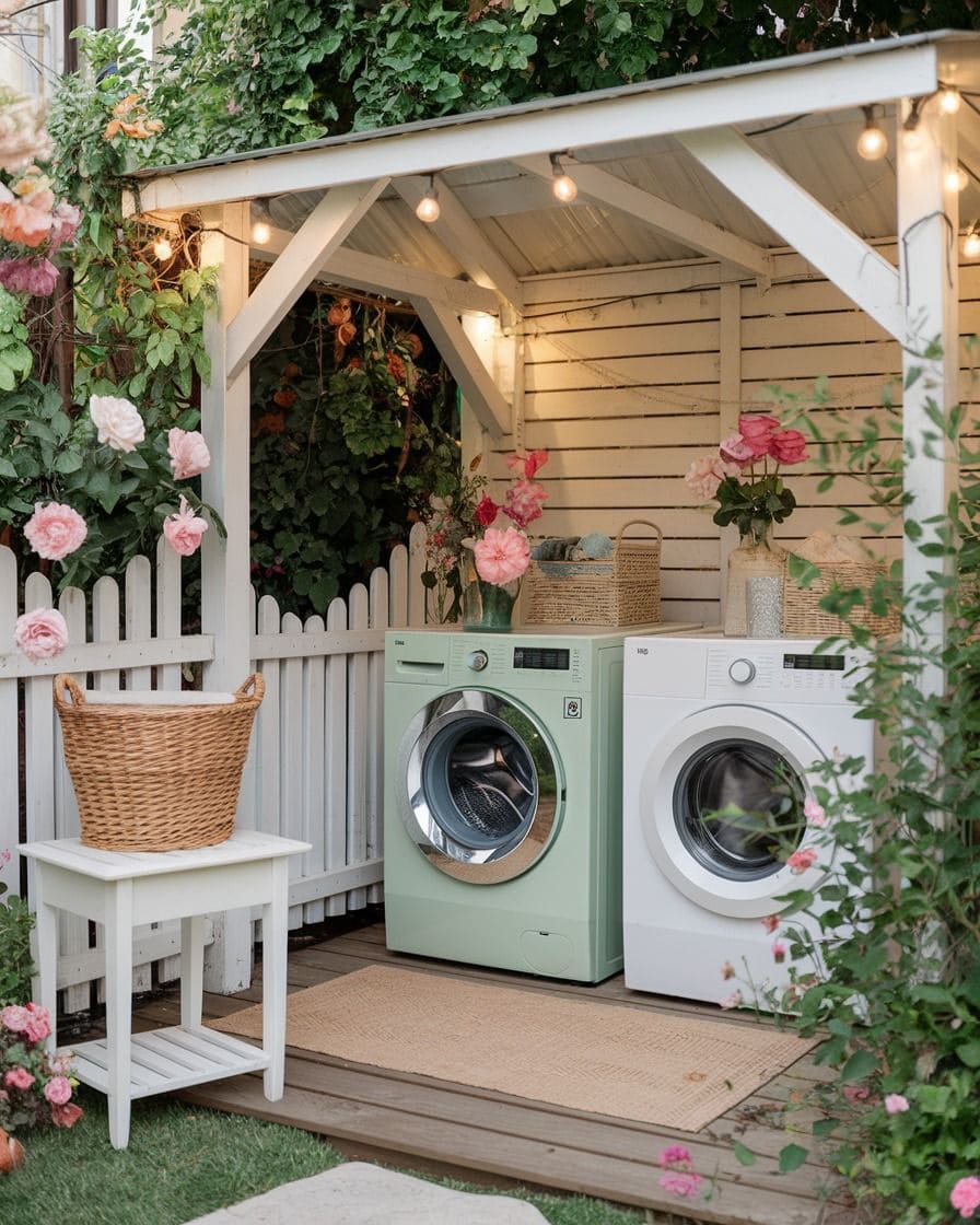 Romantic Cottage Laundry Nook