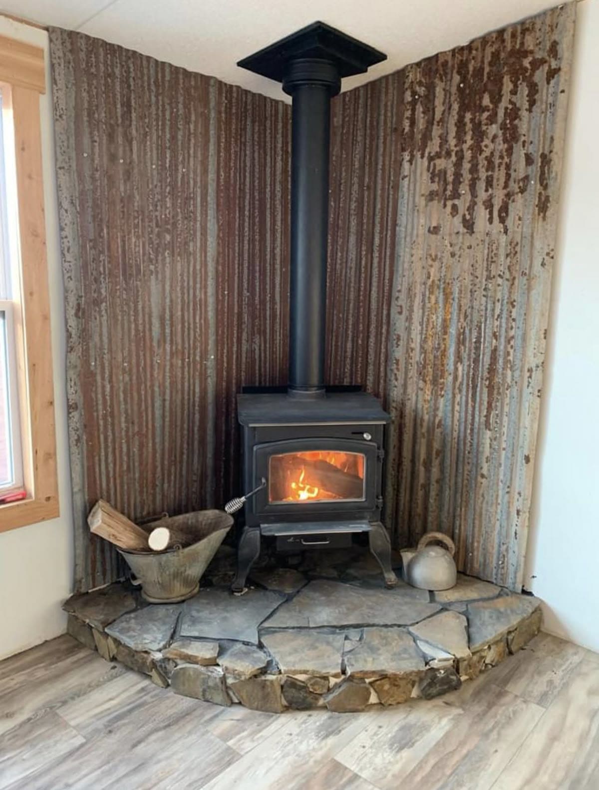 Rustic Charm Wood-Burning Stove