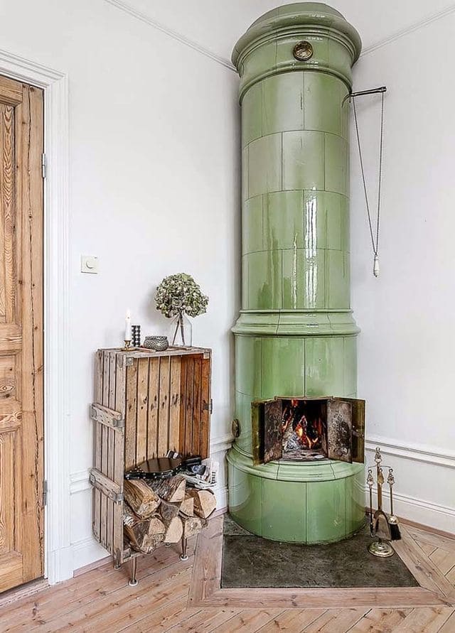 Rustic Wood-Burning Stove Design