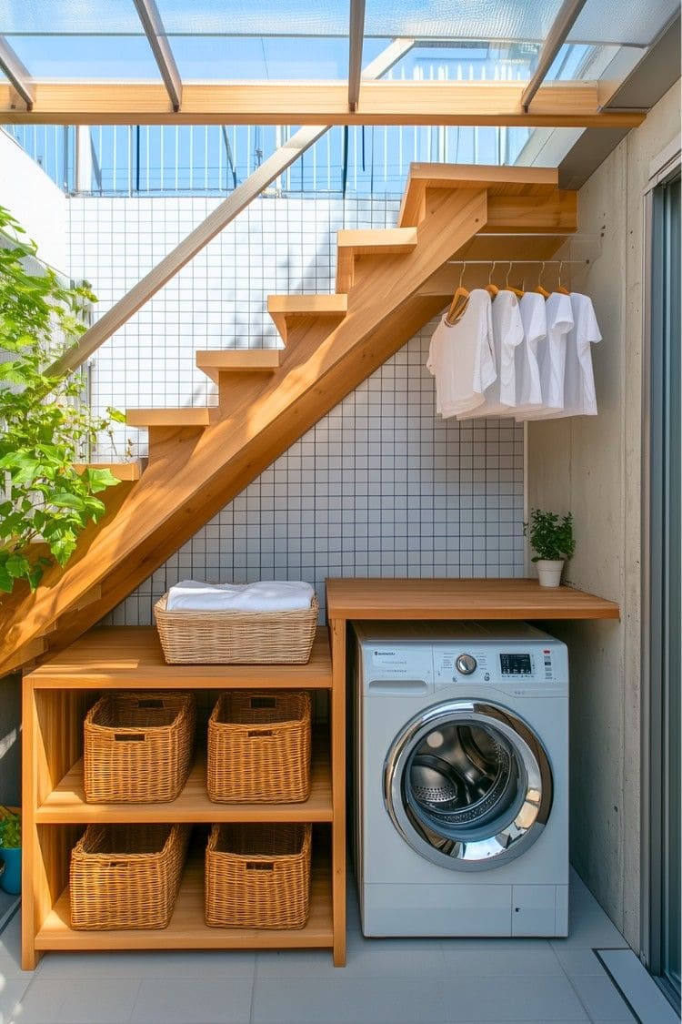 Stairway Breeze Laundry Nook