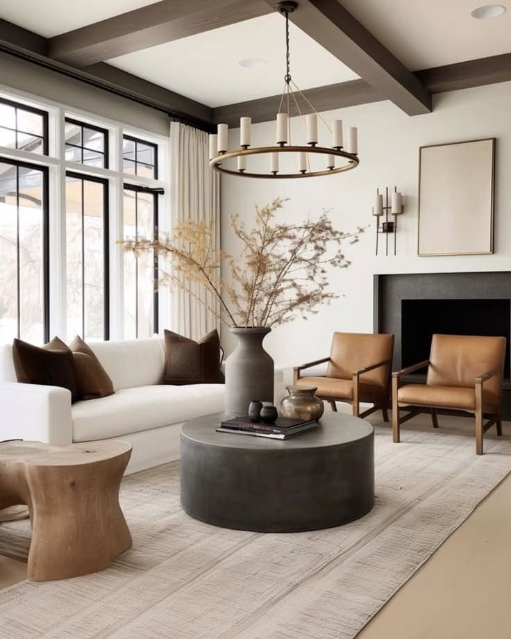 Modern Rustic Minimalist Living Room Design