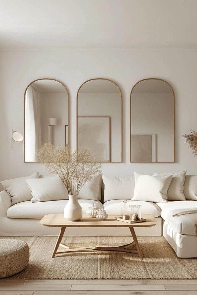 Soft Neutral Minimalist Living Room Retreat