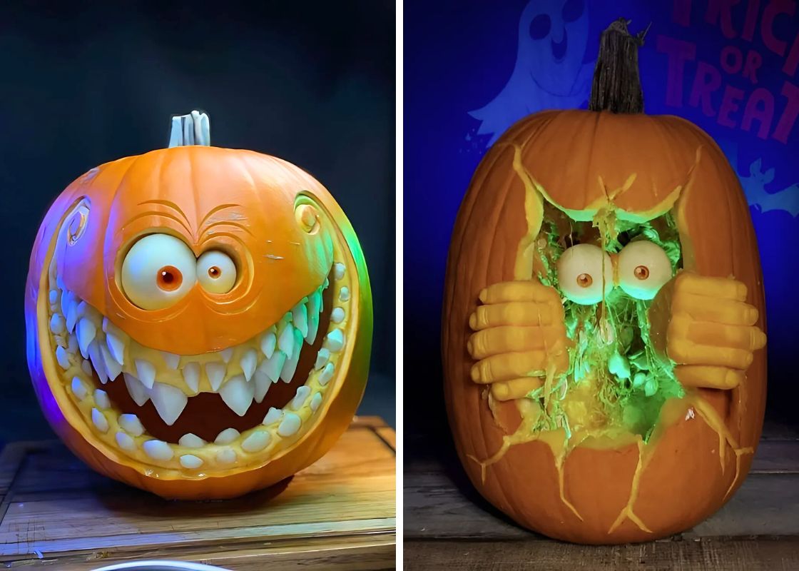 25 Spooky Pumpkin Carving Ideas You Can Copy This Halloween - Lava Home Design