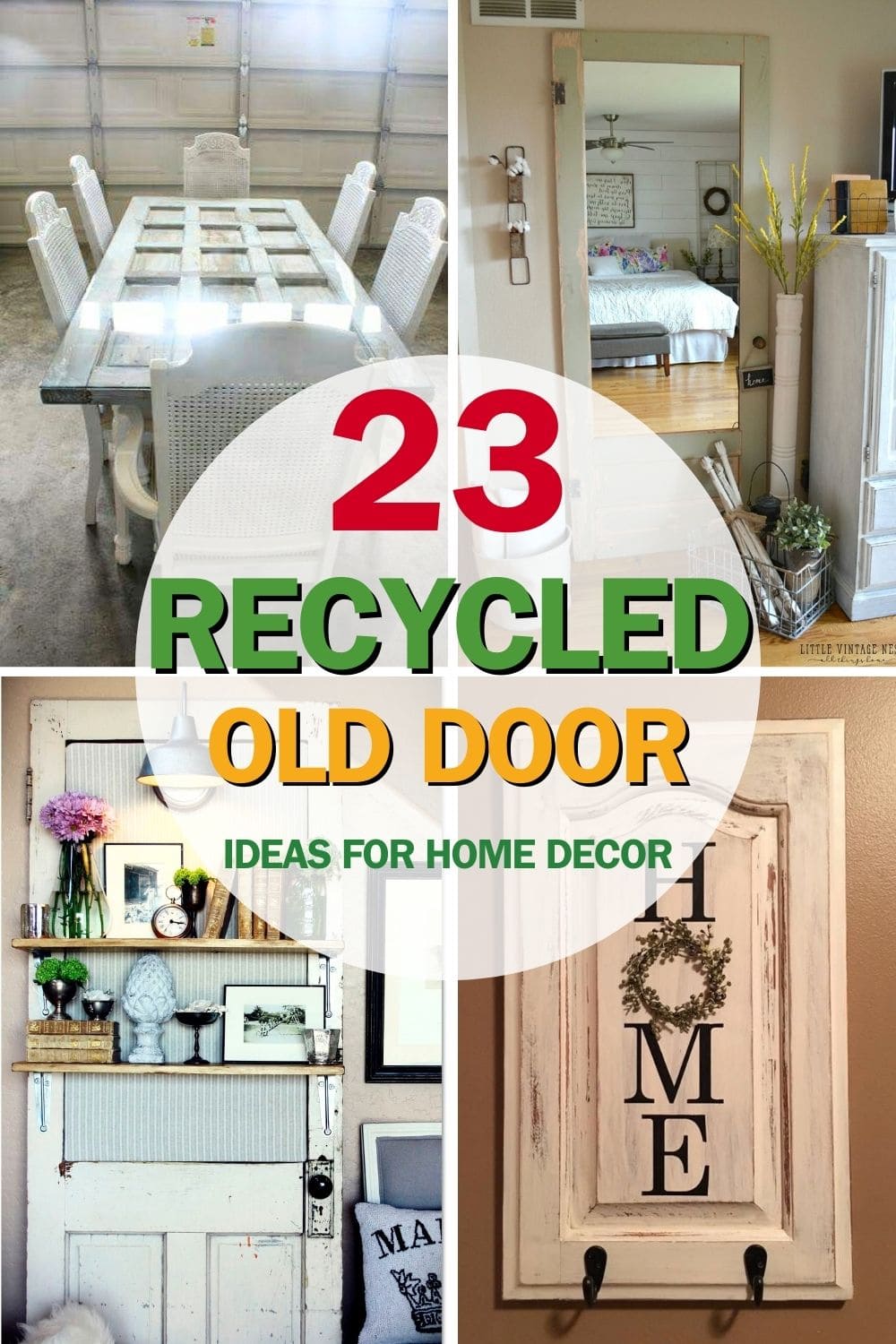 Fresh Look at 23 Practical Ways To Repurpose Old Doors For Stunning Home