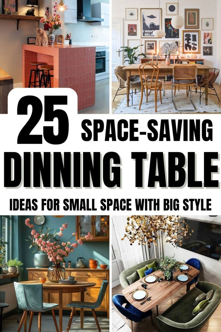 25 Brilliant Space-Saving Dining Table Ideas for Small Spaces with Big ...