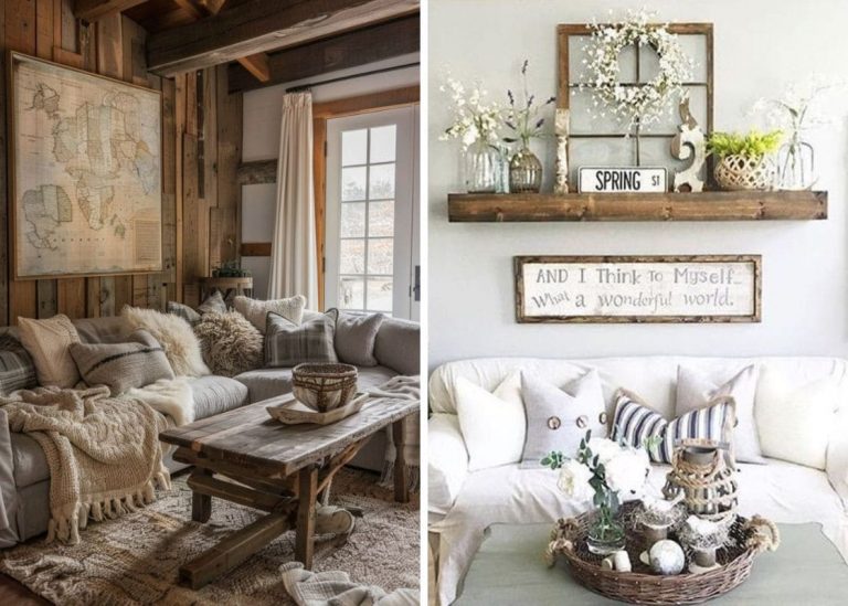 20 Rustic Living Room Wall Decor Ideas for a Timeless And Cozy Charm