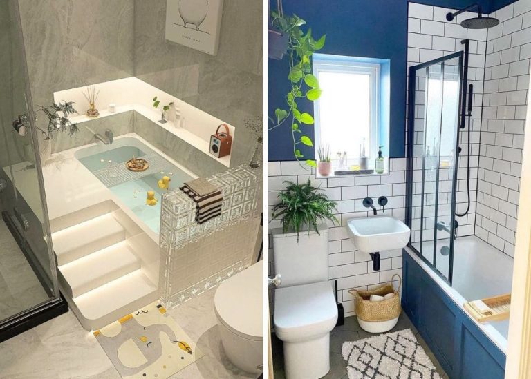 20 Gorgeous Tiny Bathroom Designs with Tubs You’ll Absolutely Adore