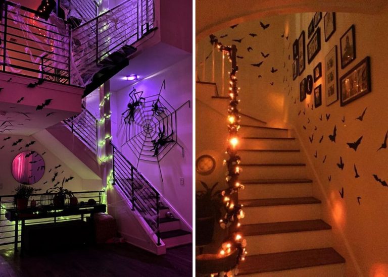 Here’re 20 Staircase Decor Ideas to Elevate Your Halloween Vibe