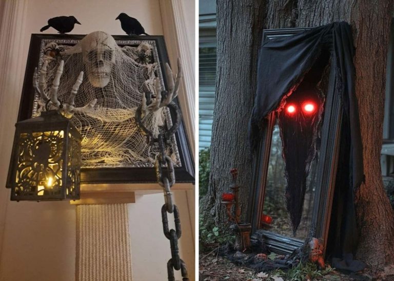 20 Spooky DIY Upcycled Picture Frame Ideas for Haunted Halloween Decor