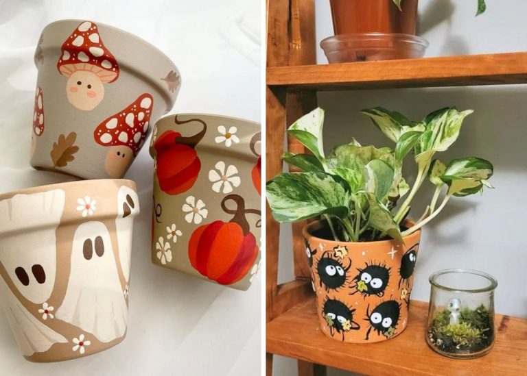 22 Spookye Halloween Painted Pot Ideas to Haunt Your Home