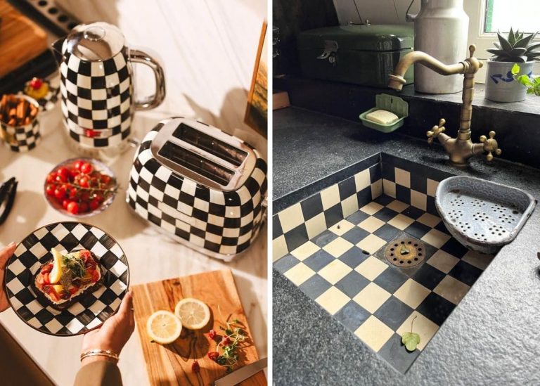 22 Stylish Home Decor Ideas Using Checkerboard Tiles