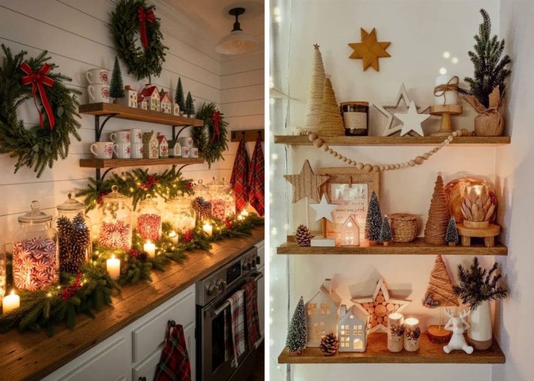 20 Charming Christmas Shelf Displays to Celebrate the Season